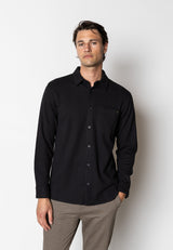 Clean Cut Copenhagen Viggo structured shirt Skjorte L/S Sort