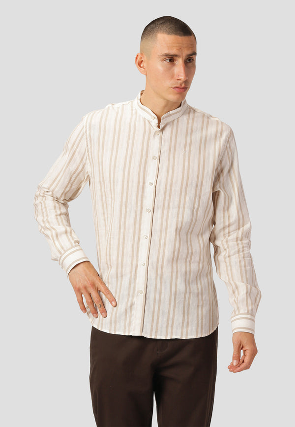 Clean Cut Copenhagen Volin mandarin skjorte Skjorte L/S Ecru