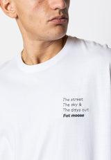 Fat Moose ZEKE PRINTED T-SHIRT T-shirts S/S Hvid