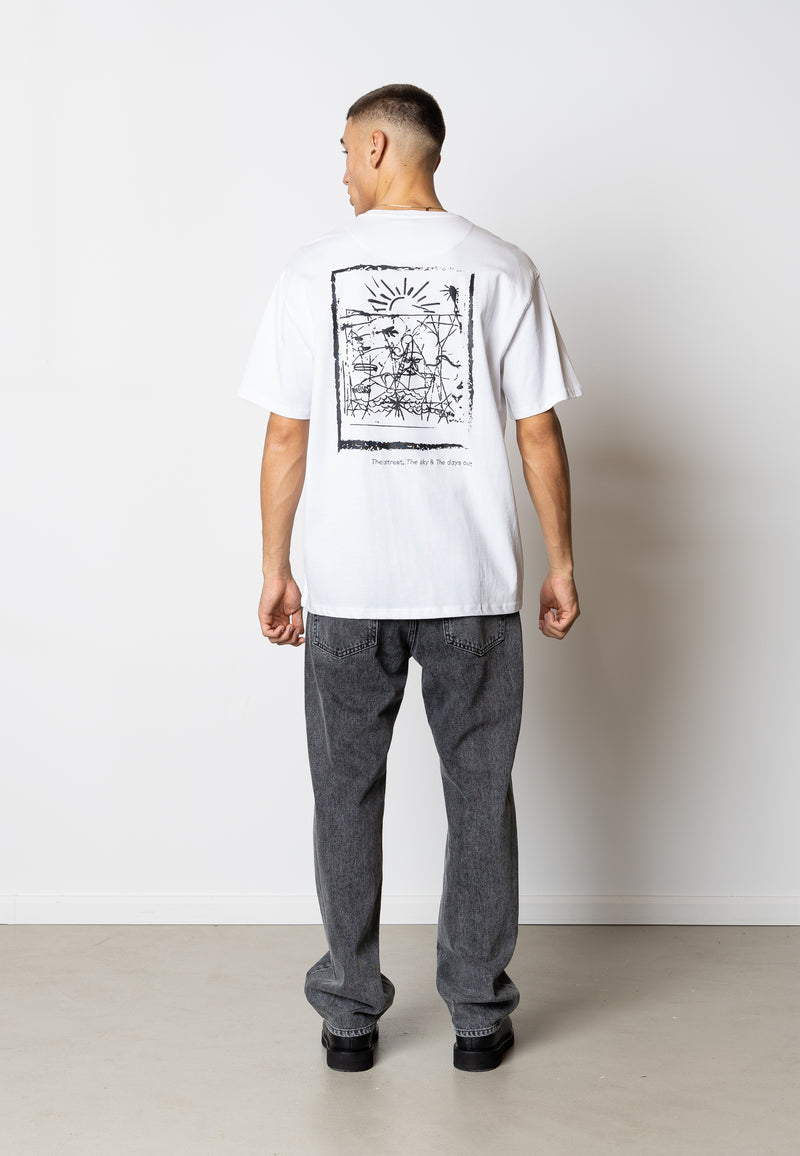 Fat Moose ZEKE PRINTED T-SHIRT T-shirts S/S Hvid