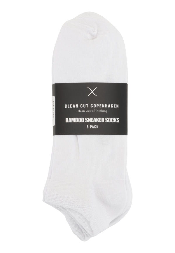 Clean Cut Copenhagen Bambus sneaker sokker 5-pak Accessories Hvid
