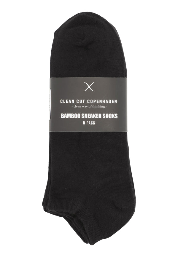 Clean Cut Copenhagen Bambus sneaker sokker 5-pak Accessories Sort