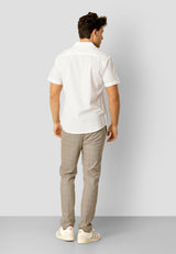 Clean Cut Copenhagen Bowling cotton/linen S/S shirt Skjorte S/S Hvid