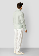 Clean Cut Copenhagen Jamie cotton/linen shirt Skjorte L/S Minty Green Melange