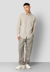 Clean Cut Copenhagen Jamie cotton/linen shirt Skjorte L/S Sand Melange